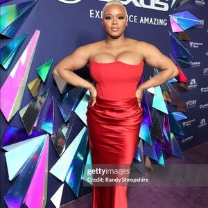 House of CB Red Strapless dress